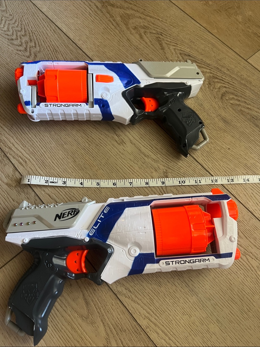 Set of 2 Nerf Elite Strongarm Blaster - White, Blue & Orange